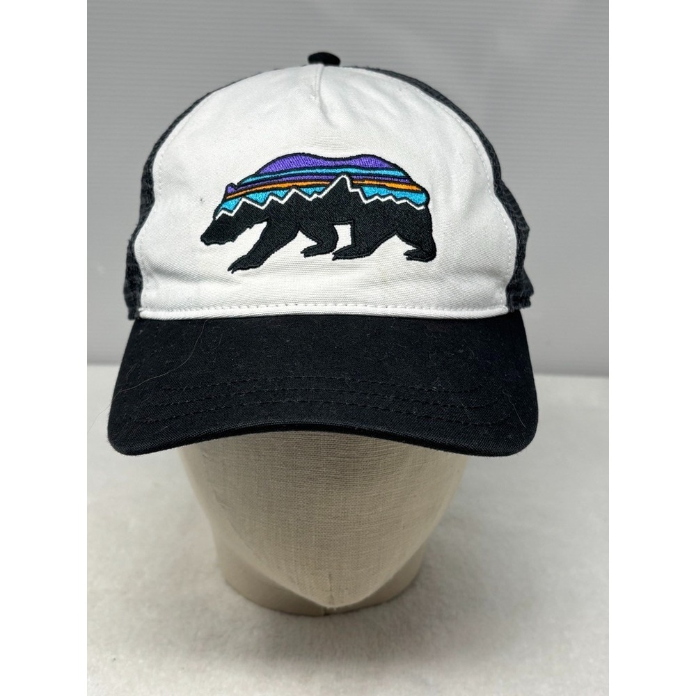 Patagonia Fitz Roy Bear Hat Mesh Trucker Hiking Cap Black Snapback Gorpcore